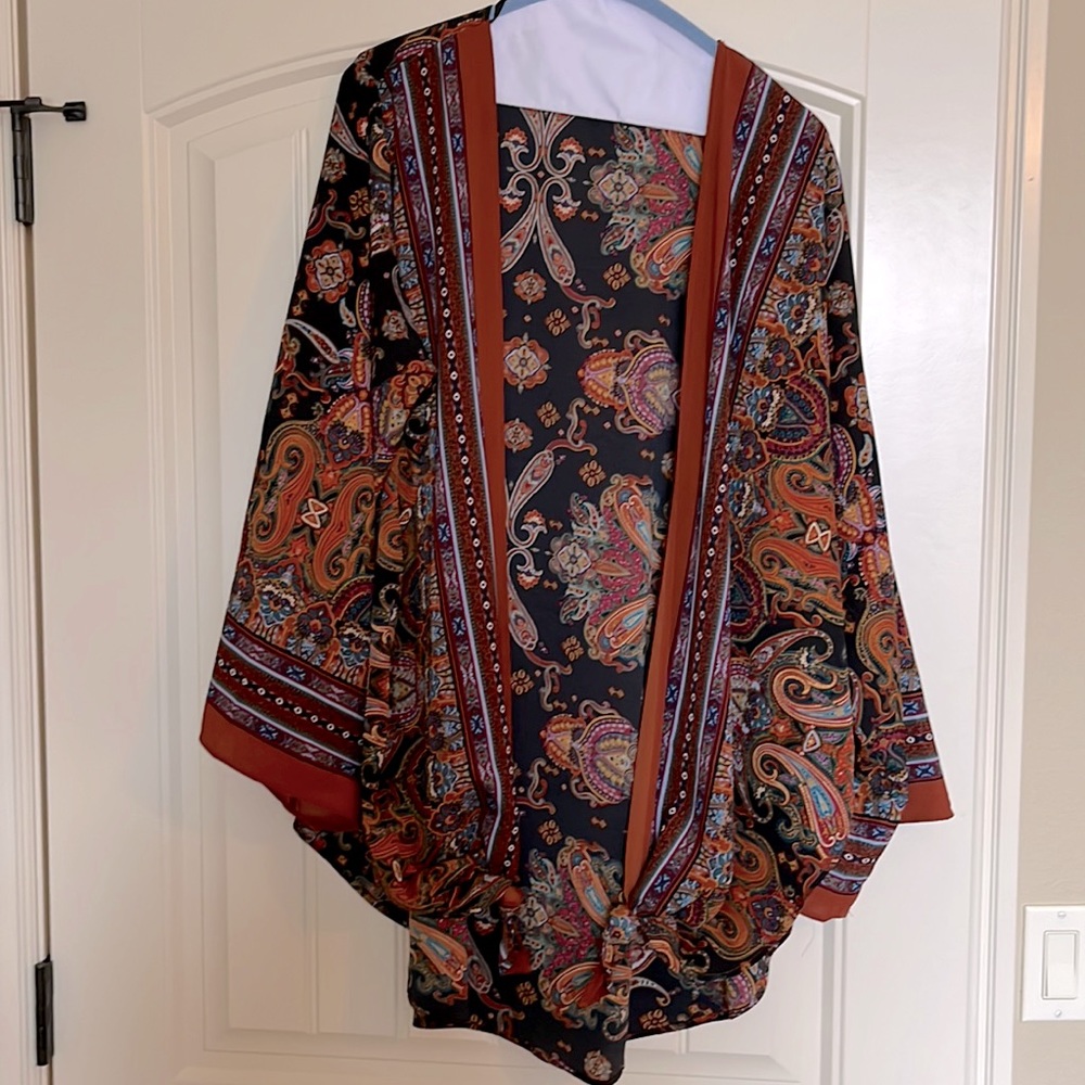 EARTHBOUND Boho Paisley lightweight Cardigan